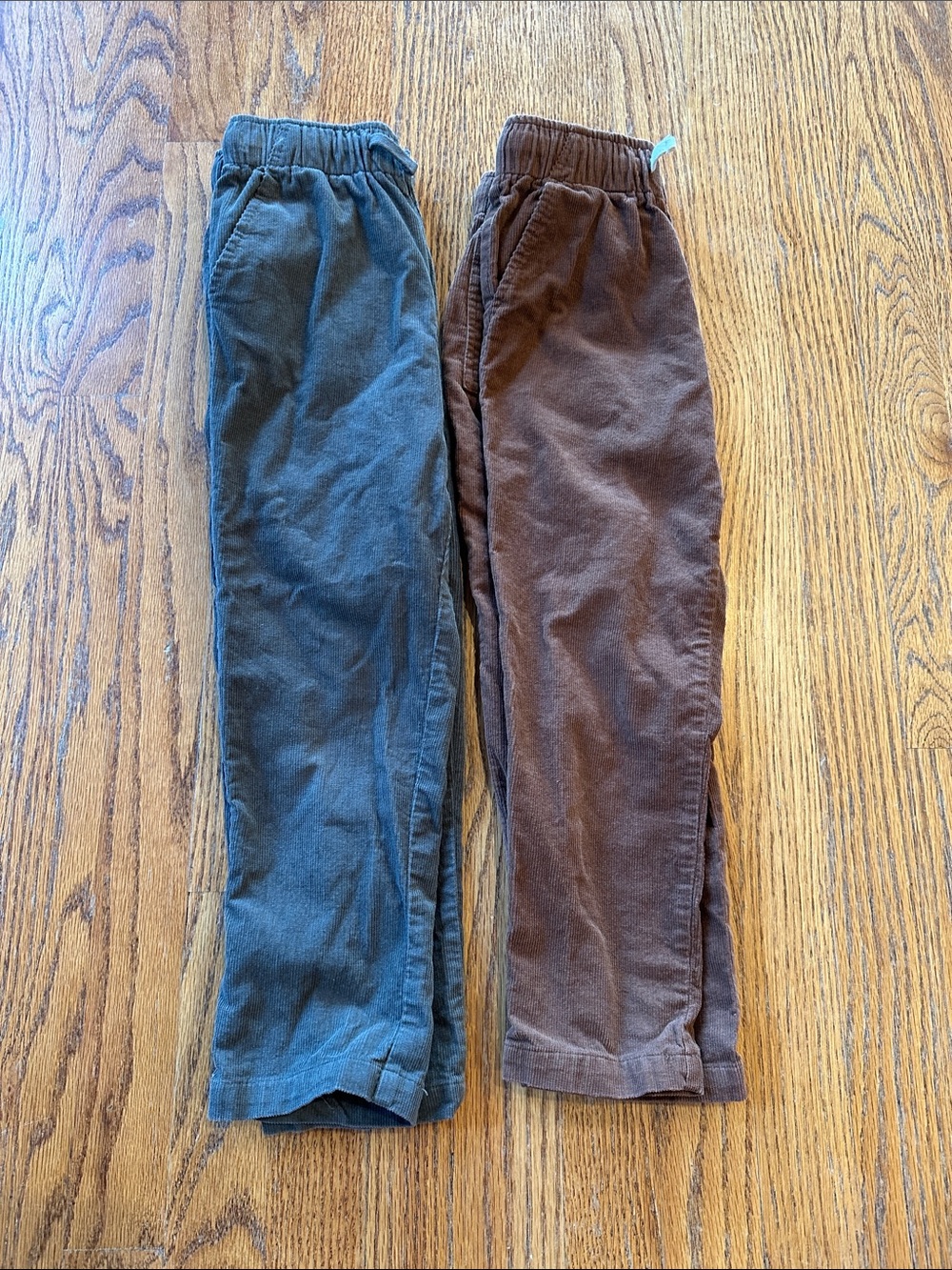 Rylee + Cru Kids Corduroy Pull-On Pants in Brown and olive